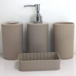 HF707 Beige Bathroom Set of 4pcs
