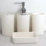 HF708 White Bathroom Set of 4pcs